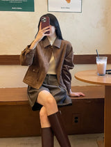 ロズリー ハーフネック キャップスリーブ ニット