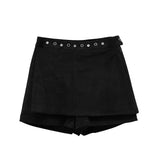 Studded high-waisted skirt pants