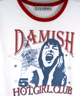 ホットガールクラブリンガーTシャツ_レッド