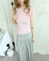 JELLY RIBBED SHORT SLEEVE T-SHIRT