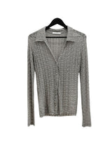 Lay See-through Embossed Lace Cardigan
