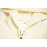 SWAN LAKE CROP 2WAY ZIP UP HOODY CREAM