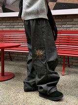Star Carpenter Raw Pintuck Balloon Pants