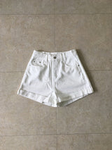 Belted cotton shorts 
