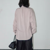 ストリングハイネックシャツ -3colors