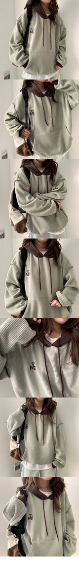 Potchell Waffle Colored Big Hoodie
