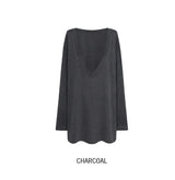 Awning Deep V-Neck Long Sleeve