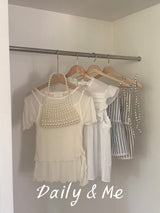 Layered Ribbon T-Shirt(3color)