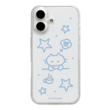 [Gel-hard]ウィンターキャットフォンケース(Blue)(only case)
