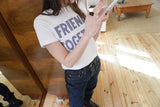 フレンズトゥギャザーパッチワークTシャツ - White (Fit Type)