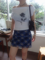 ROSE PRINTING OFF TEE (3COLORS!)