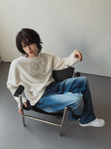マキシバンディングワイドデニムパンツ