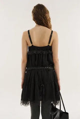 Antique lace dress - black