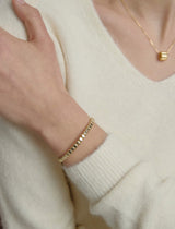 26SS★ [Premium Plating] Ice Block Cuff Bangle