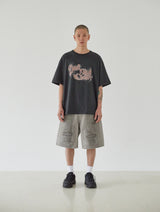 Double Knee Bermuda Pants (Dirty Grey)