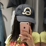 Washed Logo Ball Cap (Charcoal/White)