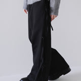 side ribbon sweat pants