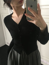 [MADE] Water, V-neck slim cardigan