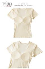 Liiv short-sleeve cap training shirring pants set (TOP)