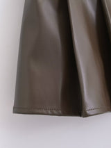 leather pleated pants mini skirt