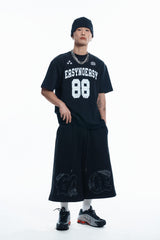 88 Football Short Sleeve T-Shirt - BLACK