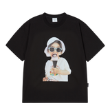 25SS ベイビーフェイスアイスクリームガールスリーブTシャツ ブラック