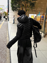 Romtel Dark Black Lightweight Padding + Black Knit