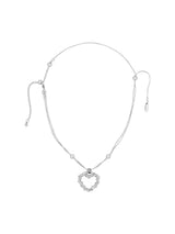 NO.610 [SILVER] スパイキーハートネックレス