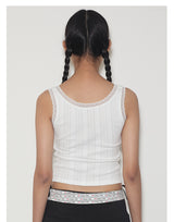 rirri New Arrival Class A Certified Baby Jacquard 100% Cotton Embroidered Lace Trim Undershirt