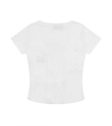 ルークアイレットレースアップコルセットハーフT (2COLOR)