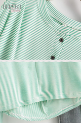 ミニルーズストライプロングスリーブTシャツ
