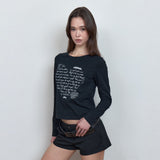 C ラブレターグラフィックTシャツ_ブラック