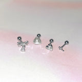 [SET] シュガー クロス ハート ピアス
