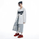 ENOE Patch Sweat Bermuda Pants - GREY