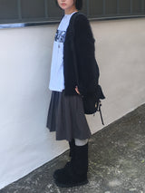 ルーズフィットソフトファーカーディガン