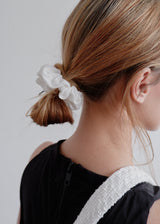 Milky Cotton Scrunchie_White