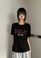 Devil Letter Tattoo Graphic Oversized T-Shirt 3color