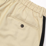 [UNISEX] Satin-Trimmed Motorsport Trousers (Beige)