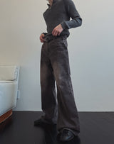 Cardis Laser Flare Denim Pants