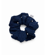 PEARL BLOOM SCRUNCHIE_NAVY