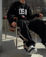 NOCELCOZY Multi-track Wide Sweat Pants 2 colors