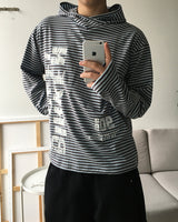 ヴァインストライプフードロングスリーブ