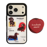 Red Heart Dachshund Magnetic Phone Case