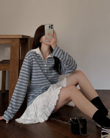 JU カラーストライプTシャツ