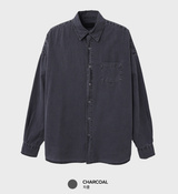 Glass Pigment Basic Cotton Shirt 