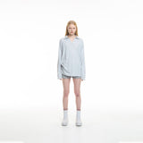 oversized loose-fit polo shirt