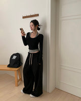 [Bellide made] Maiden Square Neck Long Sleeve T-shirt