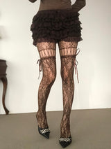 Ribbon Strap Mesh Stocking(4colors)