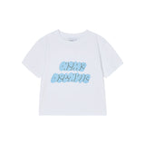 25FW WOMAN クラウドフォントクロップ半袖Tシャツ ホワイト