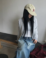 [ORIGINAL] Peb Stripe Knit Cardigan